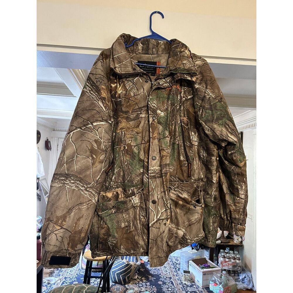 ONYX Arctic Shield Mens L Camo Quiet Tech Hunting Coat Jacket Insulated Hood